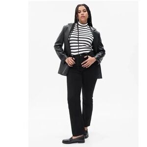 NWT GAP High Rise '90s Straight Jeans Women's Size 34/18 Black